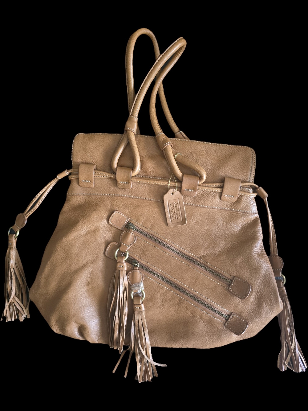 a.n.a Tan Leather Tote